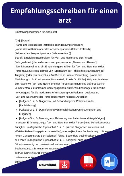 empfehlungsschreiben arzt